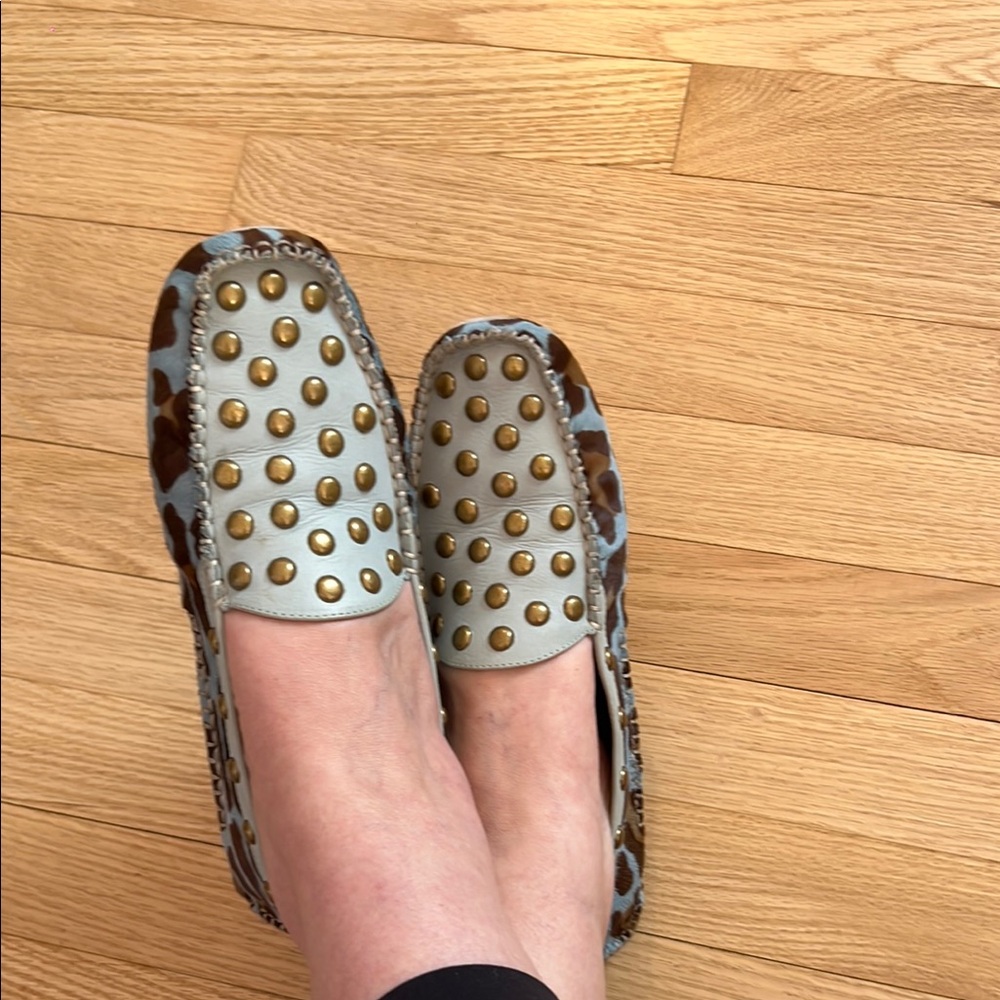 Studded Camouflage Loafers